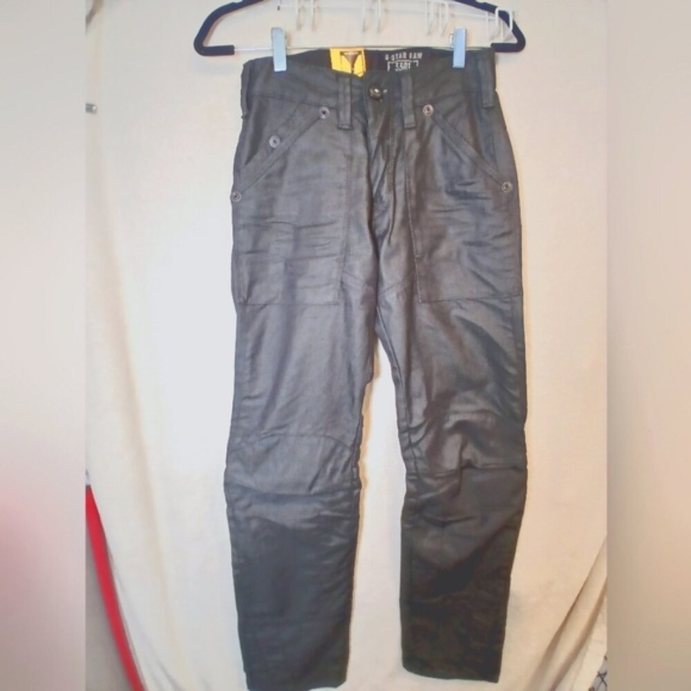 G-STAR Original Raw Denim Size 26x32 Fire Elwood Tapered Black New